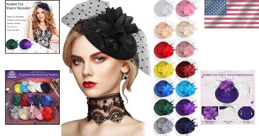 Chic Assorted Color Fascinator Hats Set - Perfect for Weddings & Events