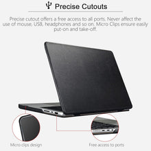 Load image into Gallery viewer, Premium Leather MacBook Pro 14 Case - 360-Degree Protection, Black Elegance