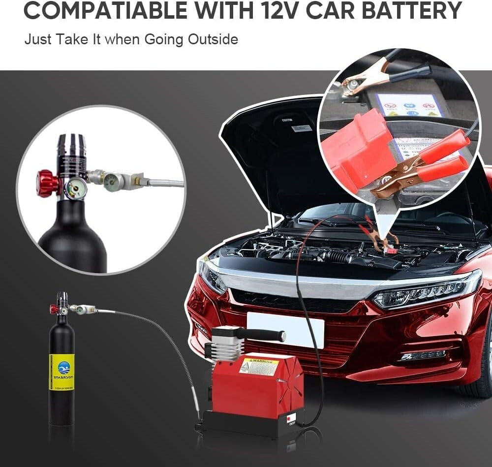 Efficient Portable Air Compressor 4500 PSI with Dual Power & GX Patent Design