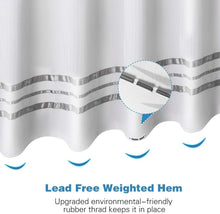 Load image into Gallery viewer, Stylish Machine Washable White Shower Curtain - 71x74in, Hook-Free for Easy Use