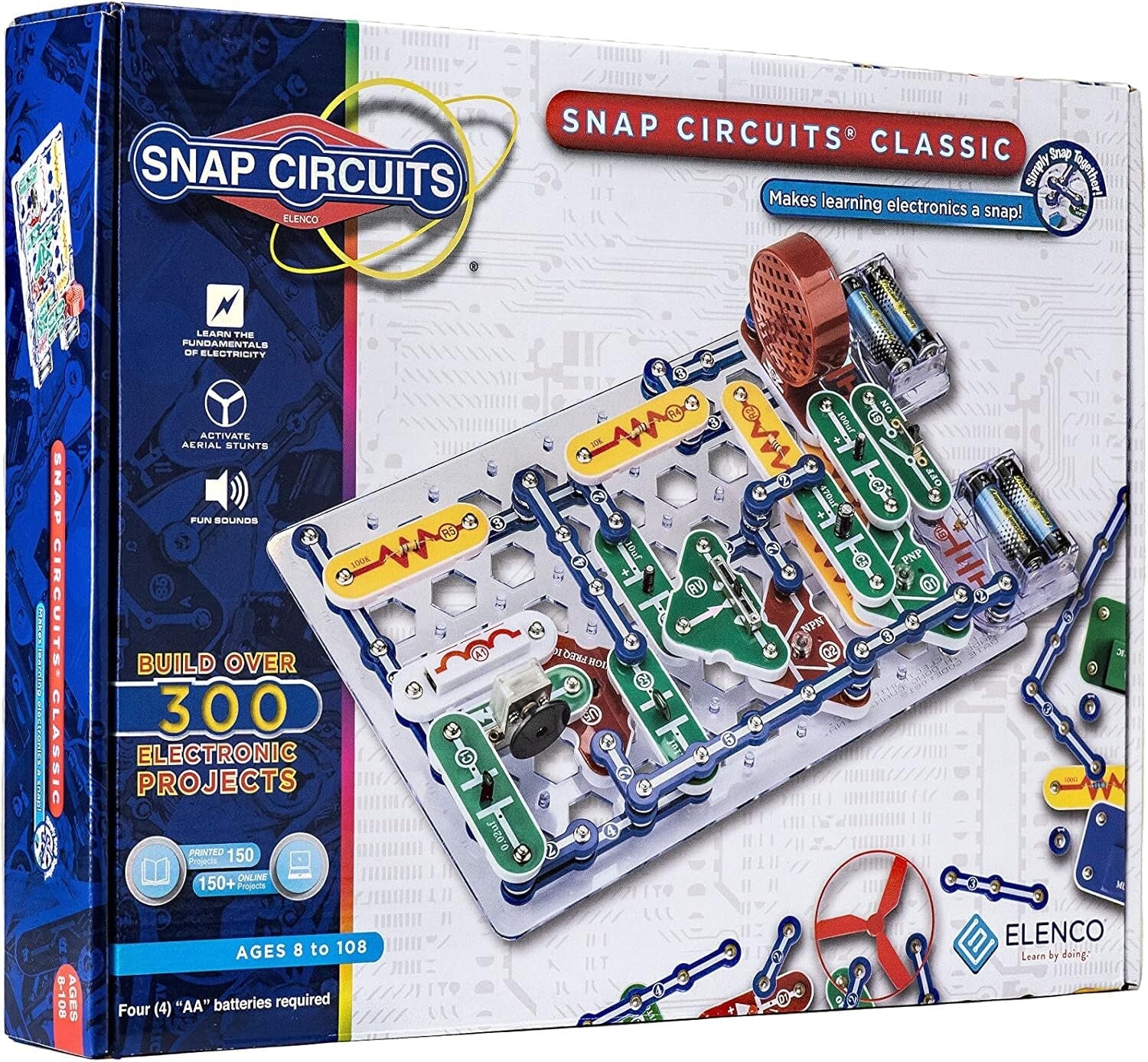 Award-Winning Classic Electronics Kit - 60+ Parts for 305 STEM Projects, Ages 8+