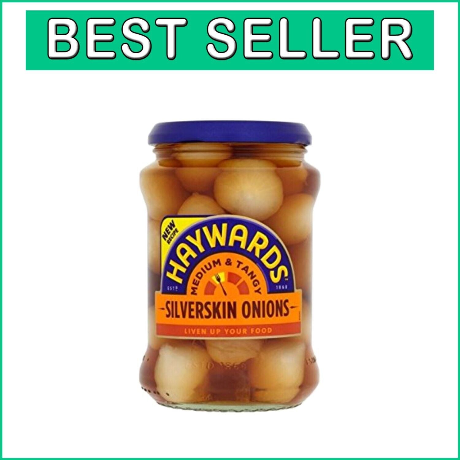Delicious Haywards Silverskin Onions - Medium & Tangy 400g - Vegetarian Friendly