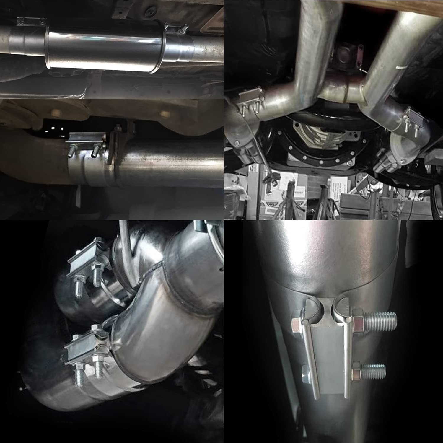 Durable 4-Inch Lap Joint Exhaust Clamp Set - Stainless Steel, Easy Installation