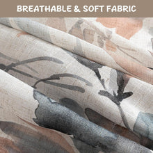 Load image into Gallery viewer, Soft Linen Blend Floral Curtains - 84 Inch Pinch Pleat for Dining &amp; Living Rooms