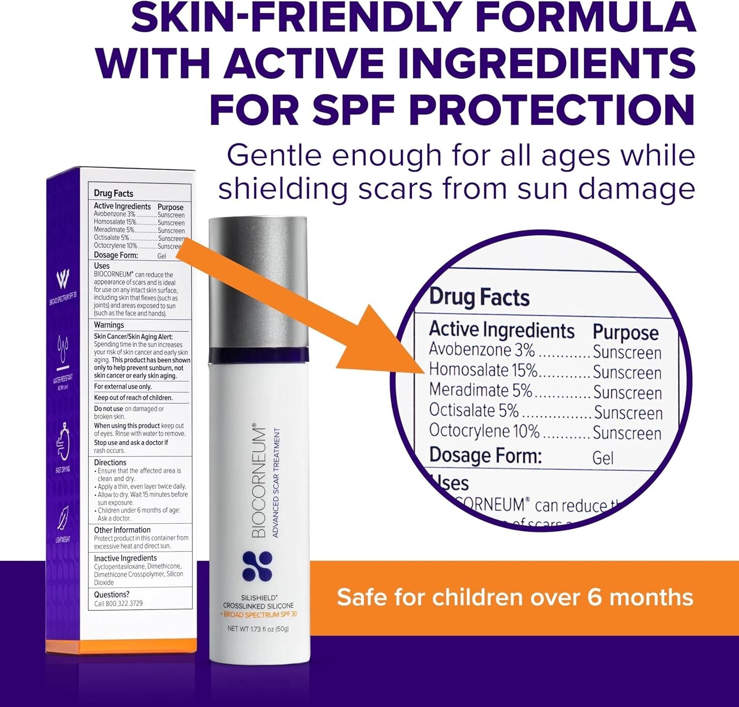 Advanced Silicone Scar Treatment with Silishield & SPF 30 – 50g Fast-Drying Gel