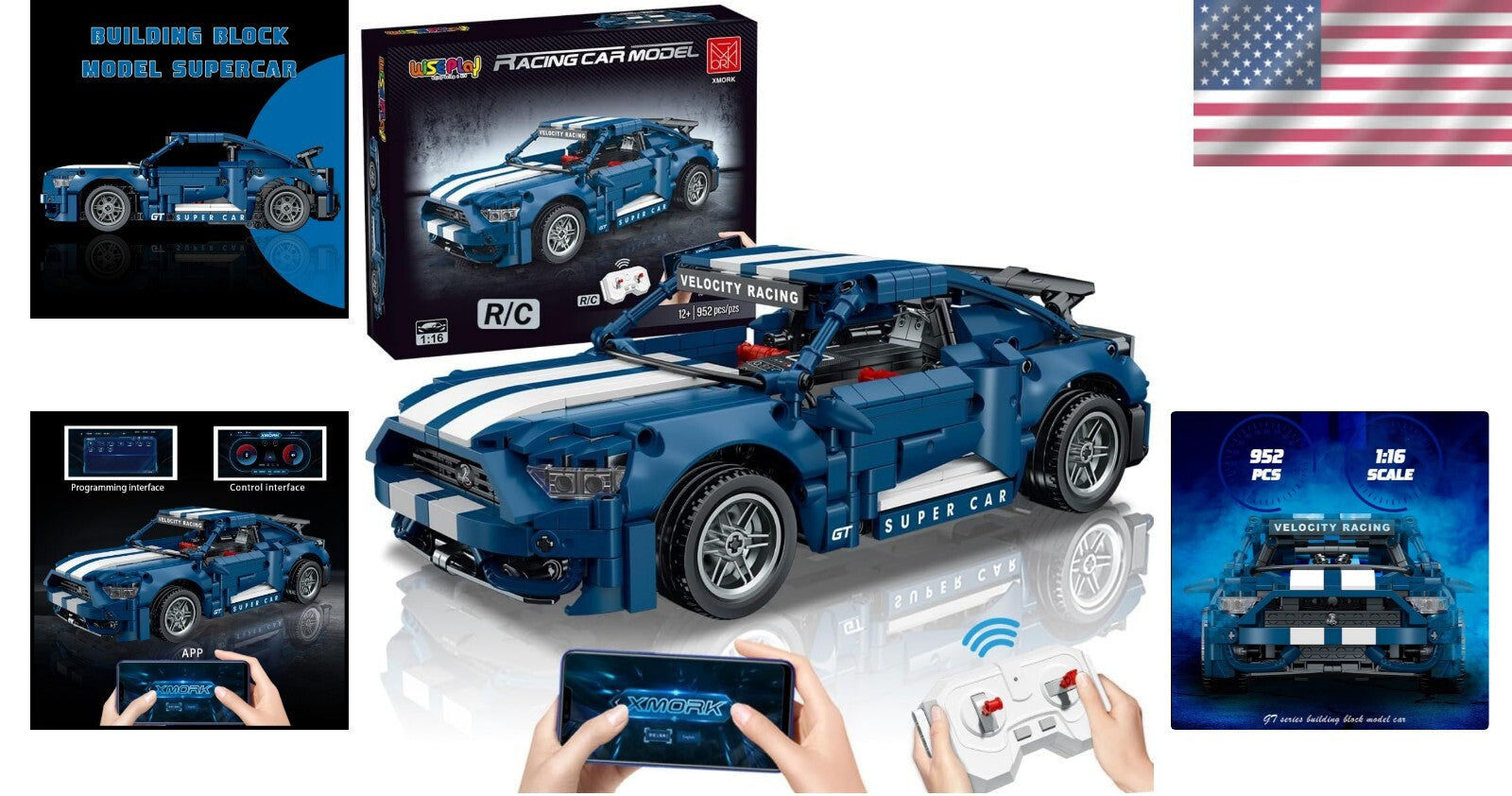 Build Your Own Remote Control Car Kit - 952 Piece STEM Project for Kids 8-12