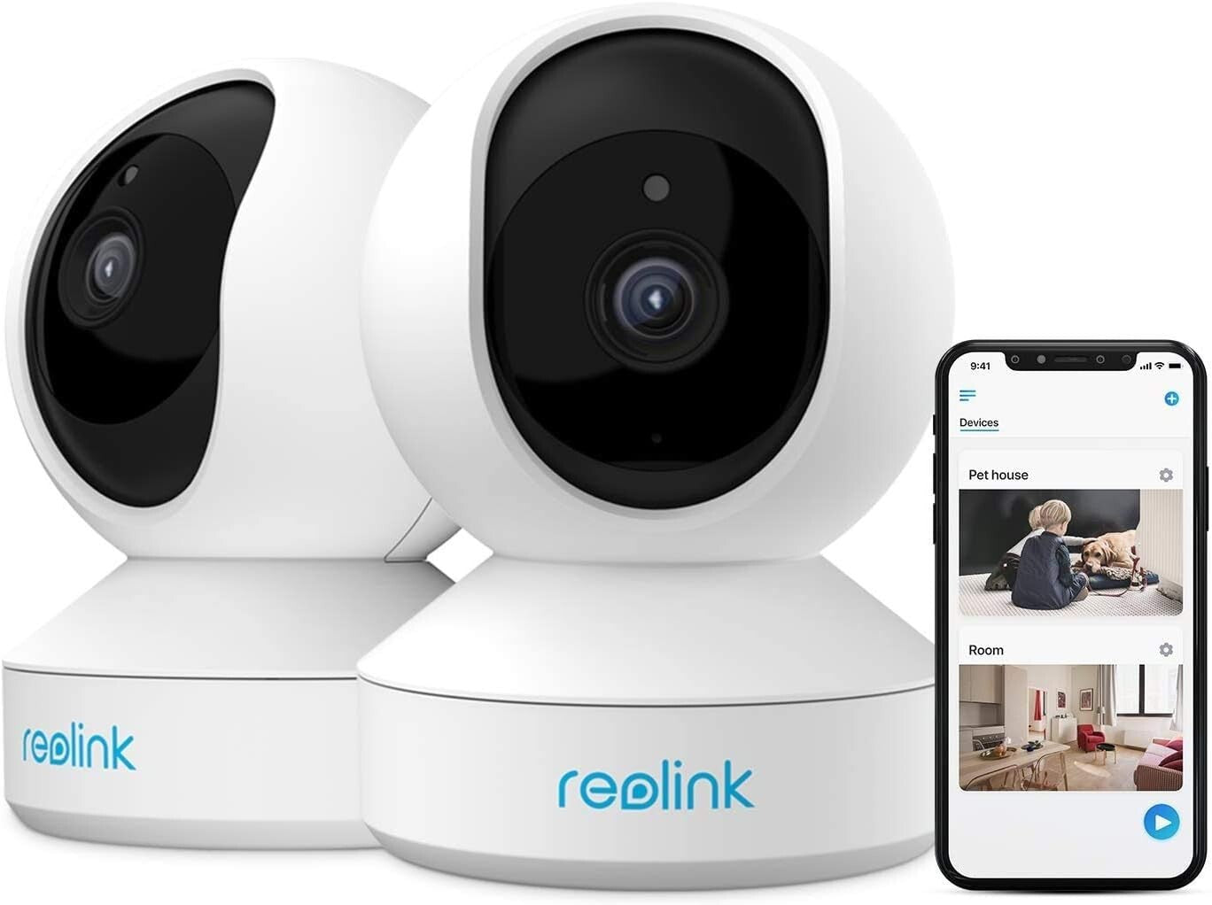 Advanced 3MP Indoor Security Camera Duo with Alexa Control & Night Vision