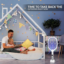 Load image into Gallery viewer, Portable USB Rechargeable Electric Fly Swatter with LED Light - Set of 2