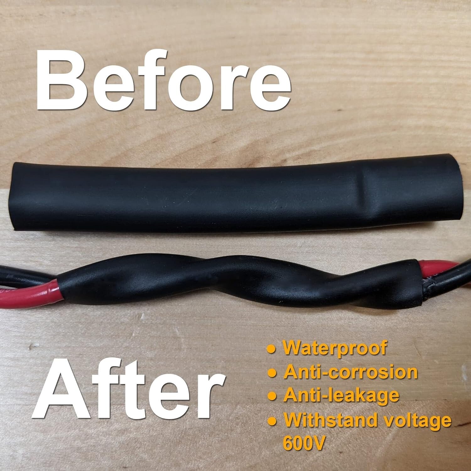 Adhesive-Lined 59 Ft Heat Shrink Tubing - 1" for Enhanced Electrical Insulation