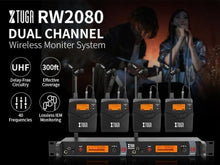 Load image into Gallery viewer, Professional UHF Wireless In-Ear Monitor System with 4 Bodypacks - 300 Ft Range