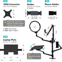 Load image into Gallery viewer, 10" Adjustable LED Ring Light and Microphone Stand - Perfect for Online Teaching