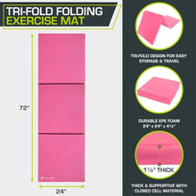 Load image into Gallery viewer, Durable Tri-Fold Workout Mat with Joint Protection - Ideal for Gymnastics &amp; Yoga