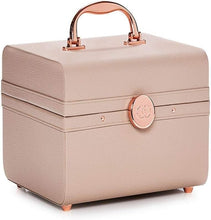 Load image into Gallery viewer, Elegant Vegan Leather Cosmetic Organizer with Trays &amp; Mirror - Travel Essential