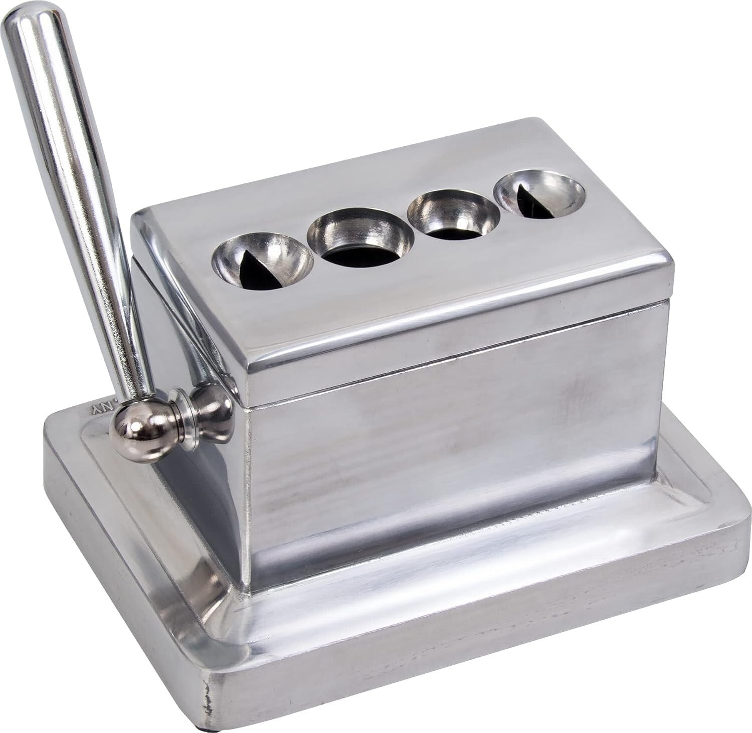 Elegant Quad Table Cigar Cutter for 52 & 60 Ring Gauge Cigars - Brushed Finish