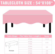 Load image into Gallery viewer, Lightweight Pink Tablecloths - 50 Disposable Covers for Weddings &amp; Picnics