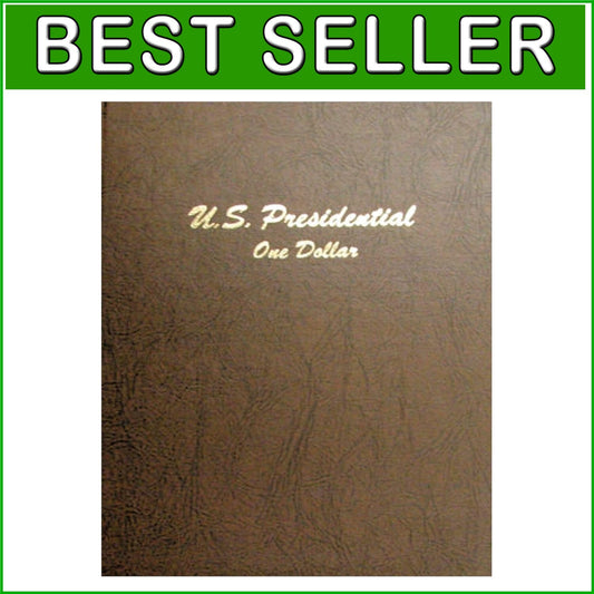 Premium Presidential Dollar Collector's Album - 6 Pages, Gold-Stamped Posts
