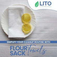 Load image into Gallery viewer, Versatile 50-Pack Cotton Flour Sack Towels for Crafts and Kitchen Use - 28"x28"