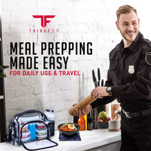 Load image into Gallery viewer, Portable Clear Lunch Bag with Meal Prep Containers and Shaker Cup Included