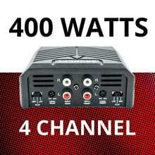 Load image into Gallery viewer, Compact 4-Channel Digital Car Audio Amplifier - 400W RMS with Crossover