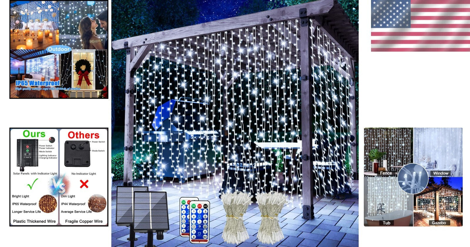 Remote-Controlled Solar 300 LED Fairy String Lights - Multi-Use Outdoor Decor