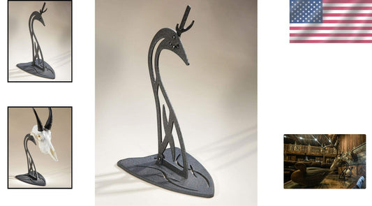 Customizable Powder Coated Steel Trophy Mount for Stylish Desk Displays - 23in