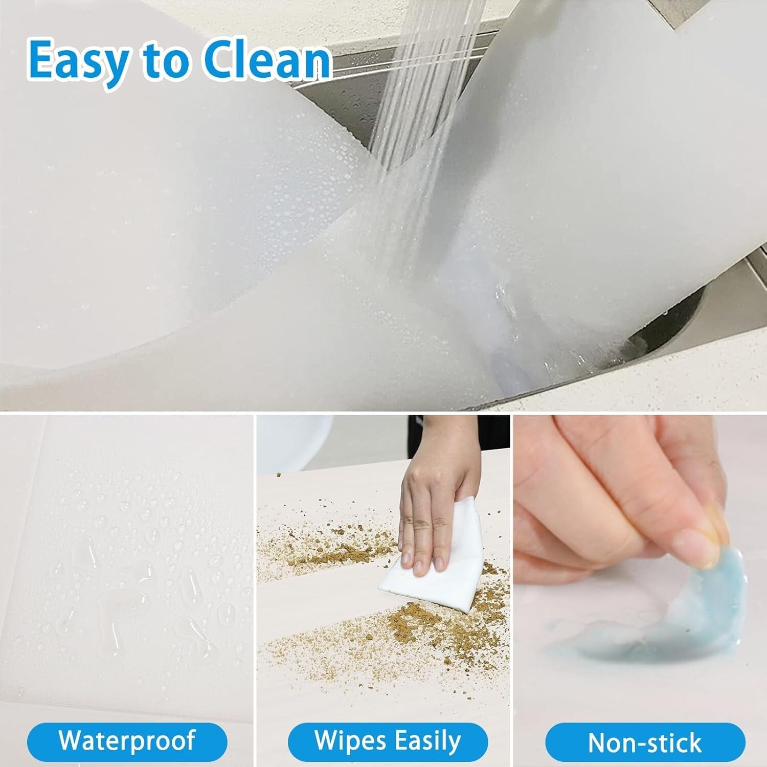 Durable Non-Slip Kitchen Silicone Mat 78.74" - Ideal for Countertop Protection