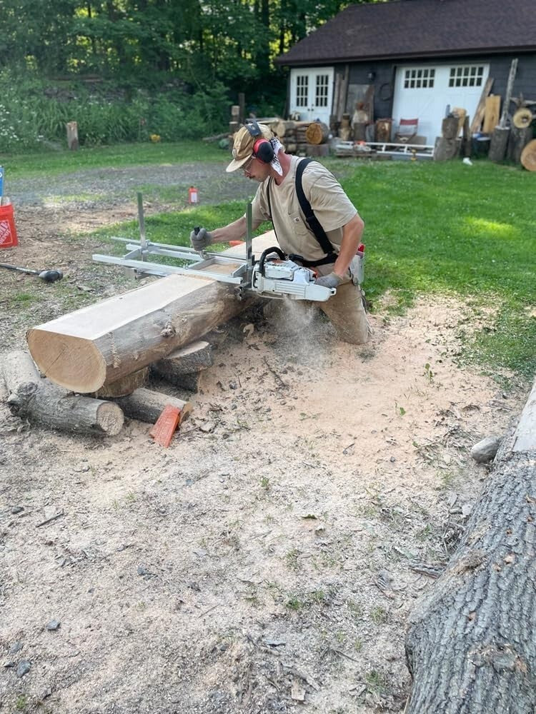 Versatile Chainsaw Mill - Adjustable Heights, 14" to 24" Bar Compatibility