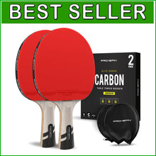 Load image into Gallery viewer, Premium Carbon Ping Pong Paddles - Pro-Level Rackets with 7-Ply Control | 2-Pack