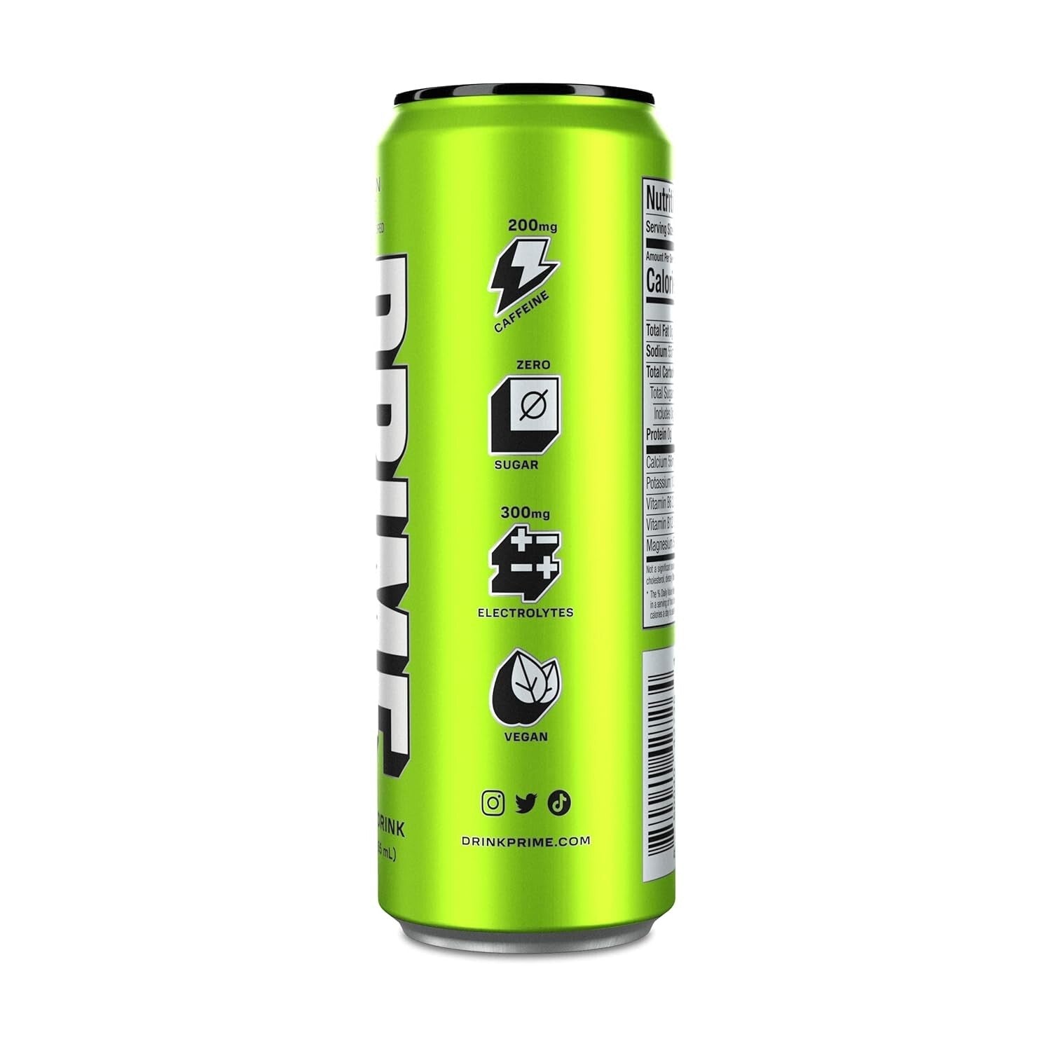 High-Performance PRIME Energy Drink | Lemon Lime Flavor - 12 Pack Caffeine Boost
