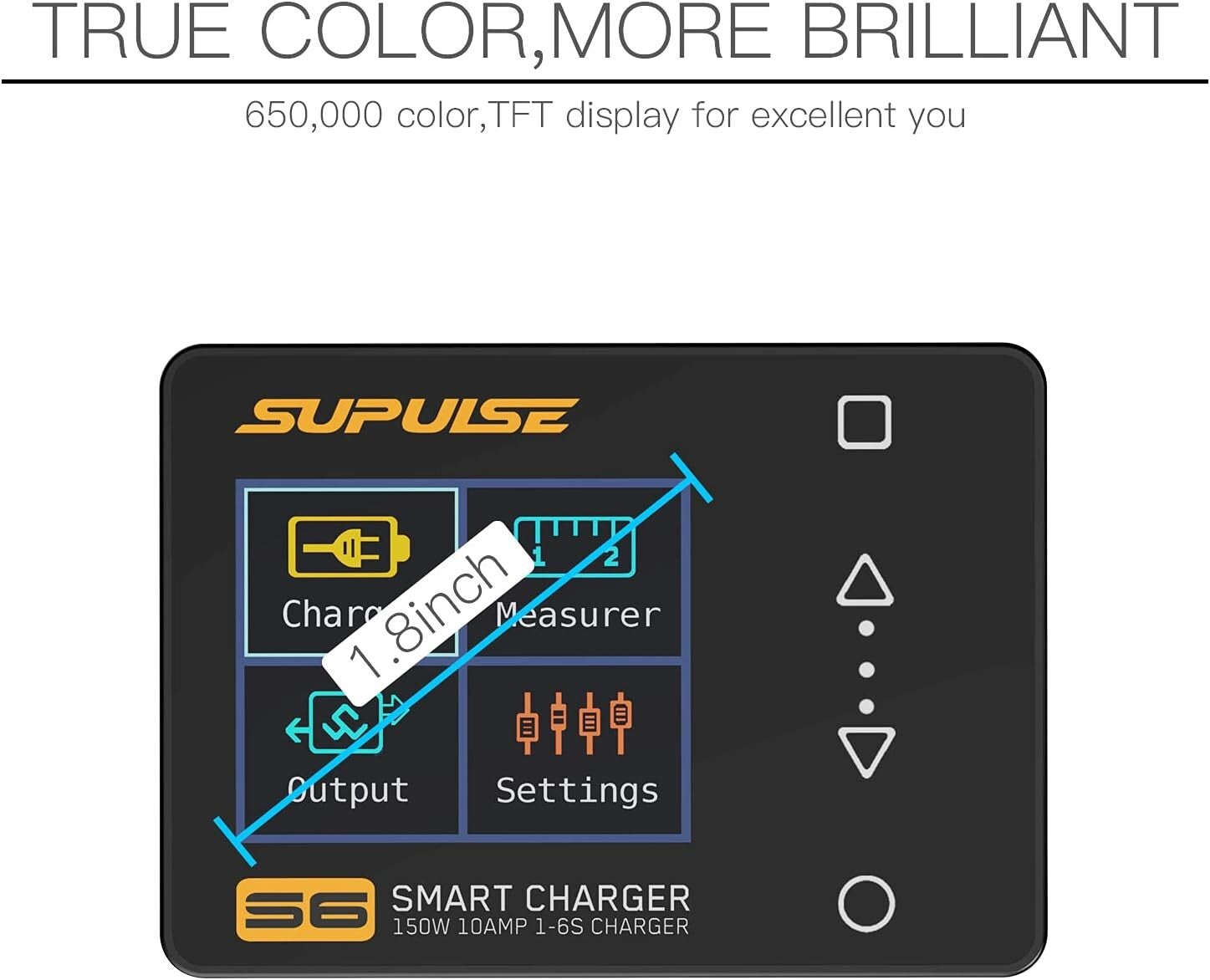 Efficient 1-6S RC Battery Charger with Touchscreen and Multi-Connector Support