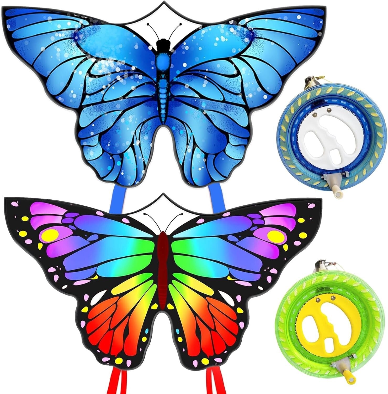 Vibrant Rainbow Butterfly Kites - Perfect for Kids & Beginners, 650ft String