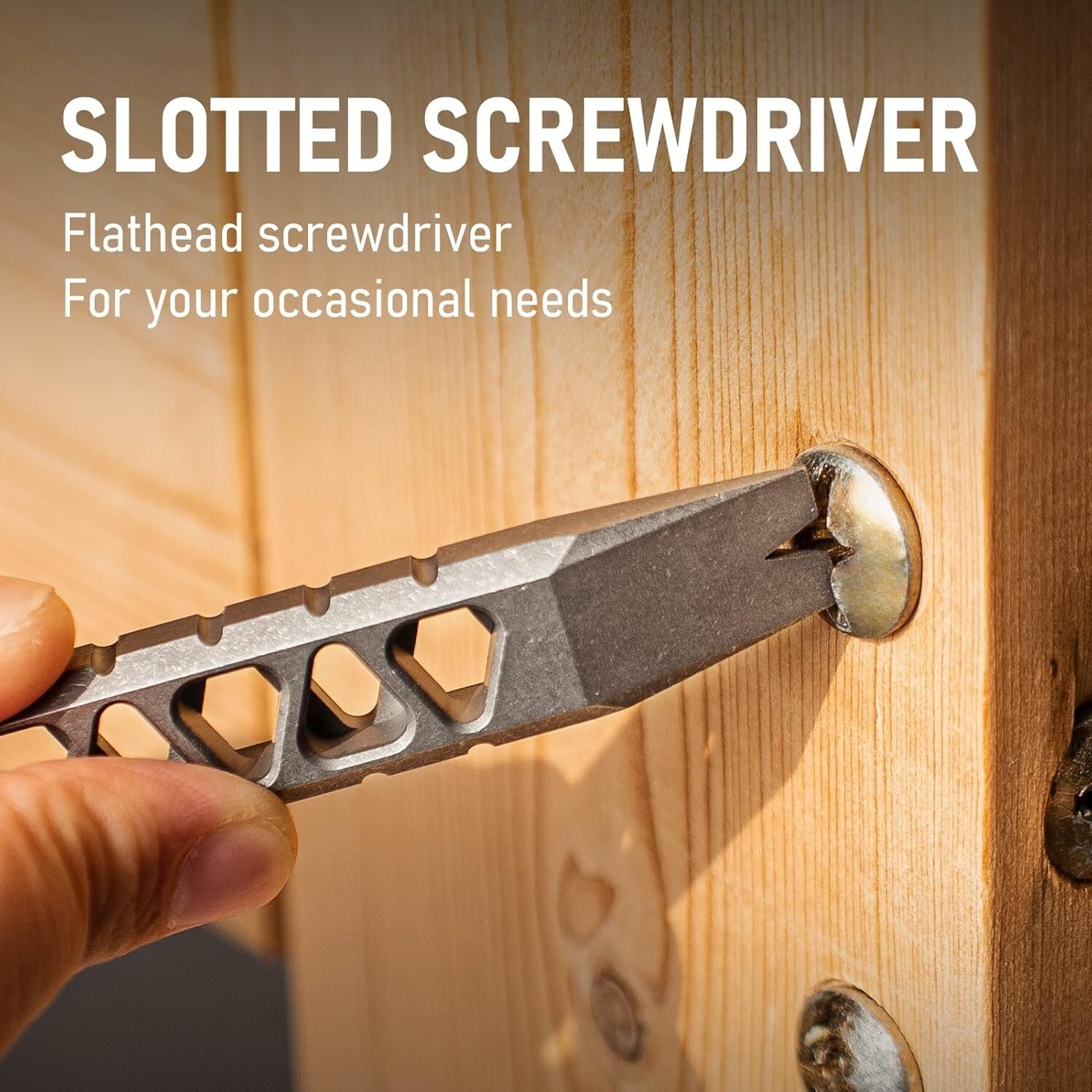 Ergonomic Titanium EDC Pry Bar with Pocket Clip - Ultimate Multitool for Men