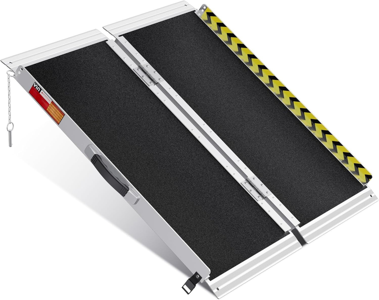 Heavy-Duty 3FT Folding Wheelchair Ramp with Safety Baffles for Disabled Access