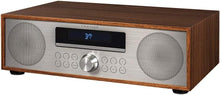Load image into Gallery viewer, Elegant Walnut-Finished Fleetwood Bluetooth FM Clock Radio with USB &amp; CD Player