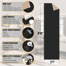 Load image into Gallery viewer, Elegant 2'7" x 9'10" Hallway Runner Rug - Non-Slip &amp; Easy to Clean Black Carpet
