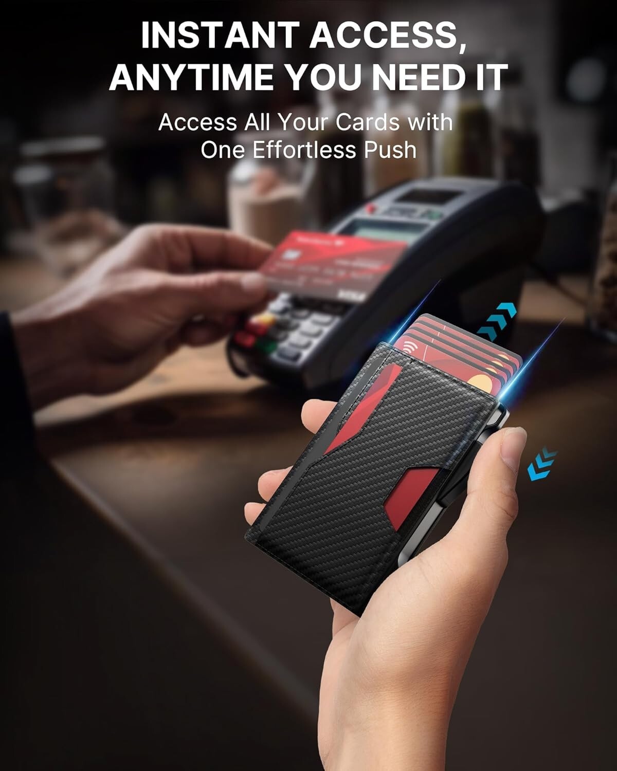 Durable Leather Wallet for Men: RFID, Money Clip & Gift Box - Minimalist Style