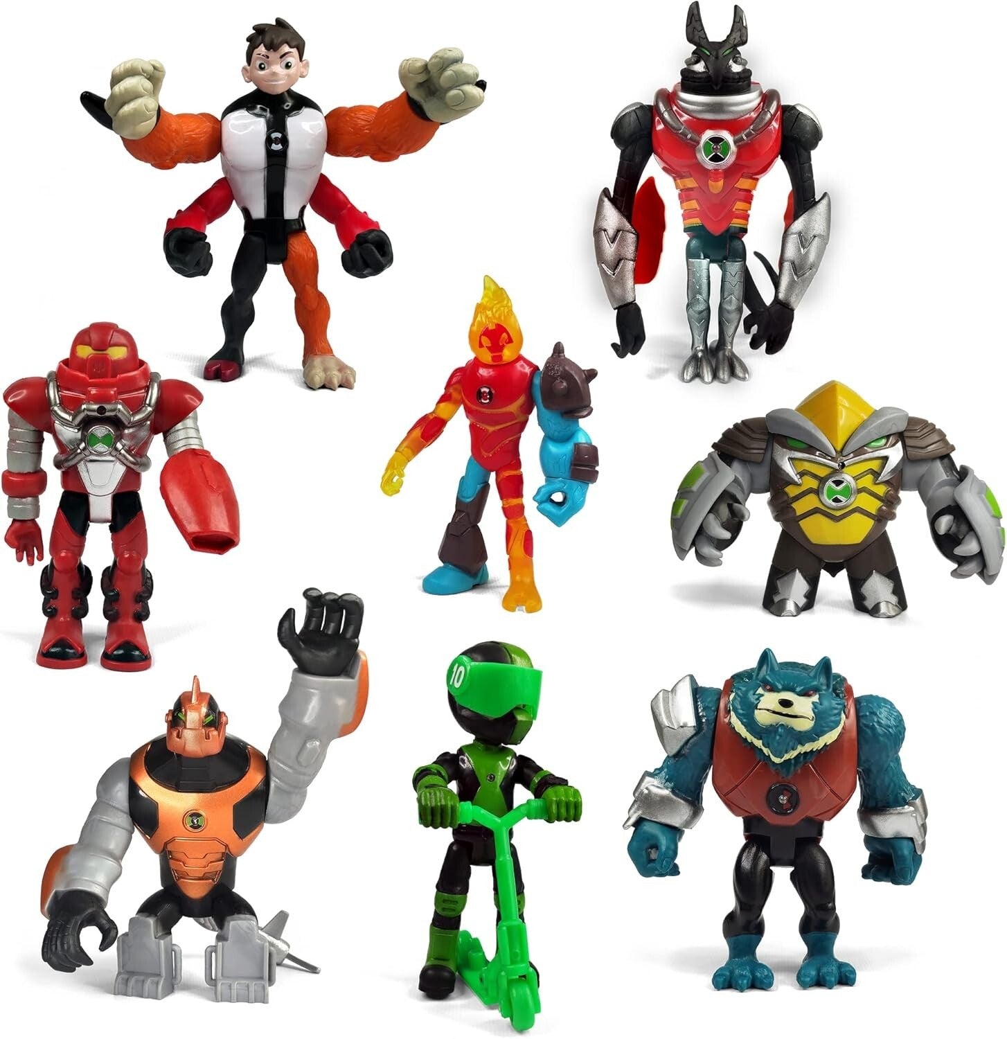 8 Iconic Ben 10 Action Figures Set - Engaging Durable Toys for Imagination