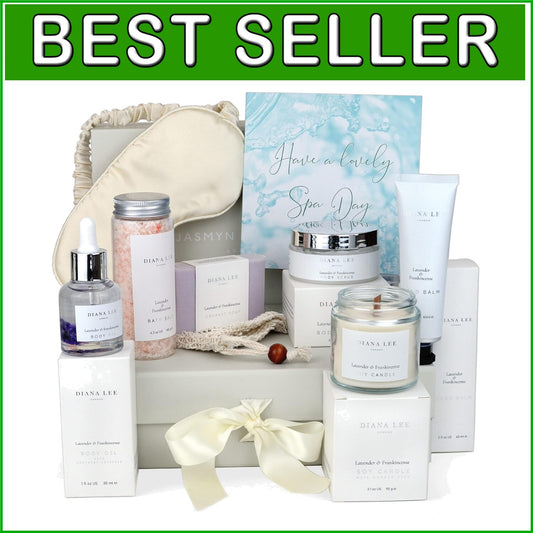 Lavender & Frankincense Luxury Bath Gift Set - Elegant Self-Care Kit for Women