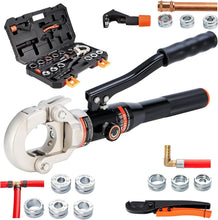 Load image into Gallery viewer, Heavy-Duty Hydraulic Crimping Tool for Copper &amp; F1807 PEX with Multiple Dies