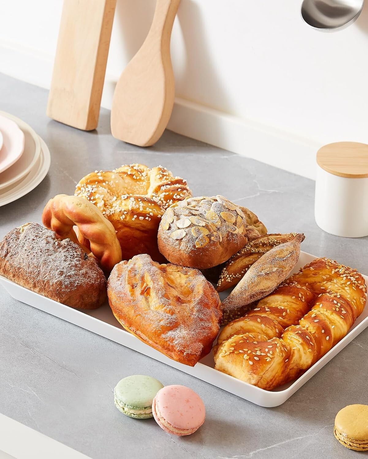 Versatile Plastic Serving Trays, Lightweight 10-Pack for Effortless Clean Up