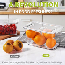 Load image into Gallery viewer, Large Capacity 4-Pack Fruit &amp; Vegetable Storage Containers with Ventilation Lids
