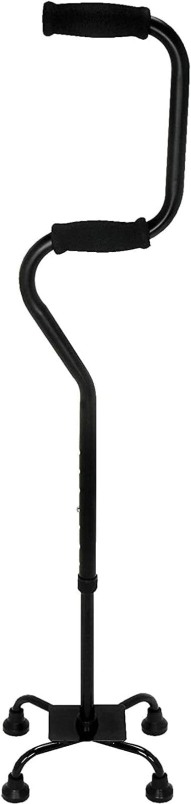 Durable Quad Walking Cane with Foam Handles for Enhanced Stability & Comfort