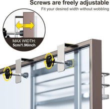 Load image into Gallery viewer, Sturdy Silver Over the Door Shower Caddy with Adjustable Height Shelf Design