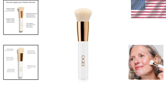 Sustainable Wooden Handle Makeup Brush - Flawless Foundation Application