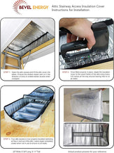 Load image into Gallery viewer, Efficient Attic Ladder Insulation Cover - Dust-Proof Zippered Design 25" x 54"