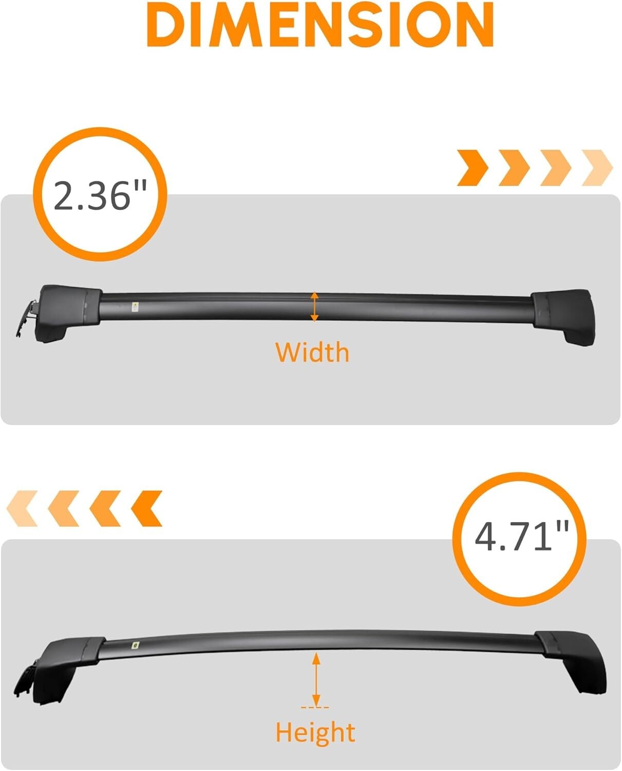Aerodynamic Cargo Crossbars for Kia Sorento with Flush Side Rails (2021-2025)