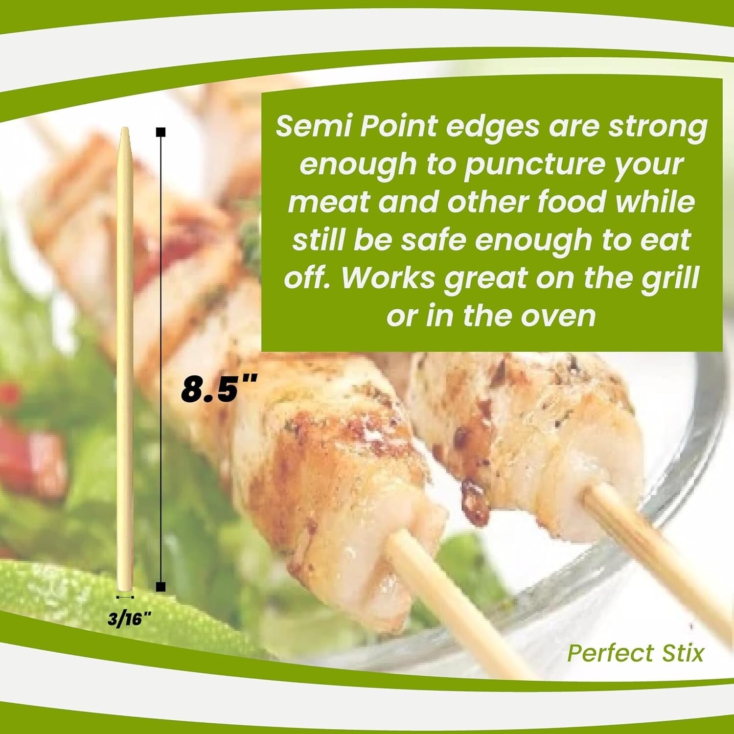 Party-Ready Birchwood Corn Dog Skewers 8.5" - Pack of 1005 Semi-Pointed Tips