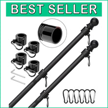 Load image into Gallery viewer, 5 FT Stainless Steel Flag Pole with 360° Rotating Ring - Ideal for Trucks, Boats
