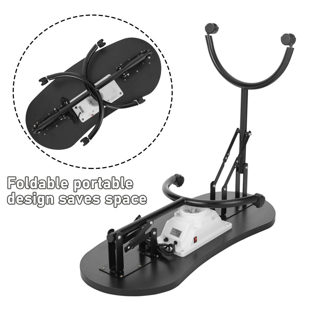 Professional Nail Desk with Lockable Wheels & Vented Surface - 36''x 16'' Black