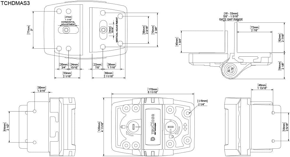 Durable Self-Closing Hinge Pair for Gates Up to 154 lbs with Easy Adjustability